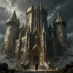 the citadel of time, by Andreas Rocha + Ted Nasmith, dark, cinematic lighting, masterpiece, highly detailed, 8k resolution, trending on art station