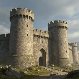 artwork of the twin fortress, by michael whelan, fortress, trending on artstation, cinematic view