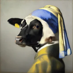 painting of a cow by Vermeer