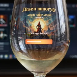 a close - up wine glass, in concept art of main menu loading screen background. for russian mmorpg allods eador genesis homm 6 king's bounty. by a freelance artist, artstation, behance