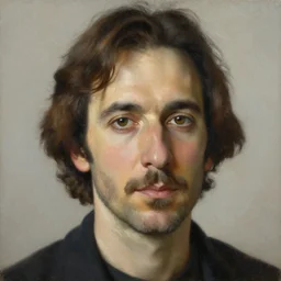 portrait of rui veloso, painting by paula rego, high detail, high resolution