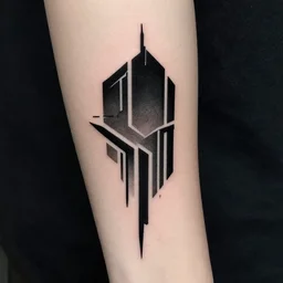 cyberpunk minimalist tattoo design