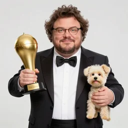 jack black as a dog winning crufts still from the movie stylized
