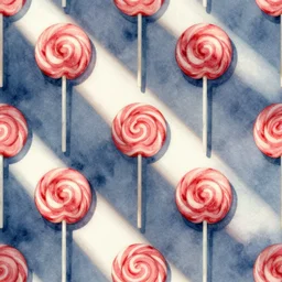 repeating pattern seamless. watercolor. candy lollipop.
