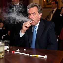 of mariano rajoy snorting a line of cocaine from a table in the middle of a party