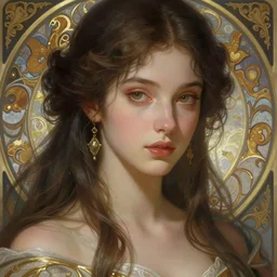 beautiful young attractive woman, closeup, d & d, fantasy, intricate, elegant, very attractive, highly detailed, digital painting, artstation, sharp focus, fantasy art, illustration, 8 k, art by artgerm and greg rutkowski and alphonse mucha
