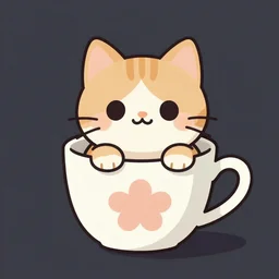 a cute cat in a cup, trending on artstation, Greg Rutkowski