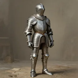 a full body photo of a manly knight armor made out of steel wool, wool texture, by vermeer, digital art, medieval setting