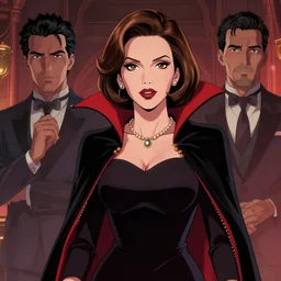 young nancy pelosi as vampirella in the style of sanjulian, manuel perez clemente, artstation