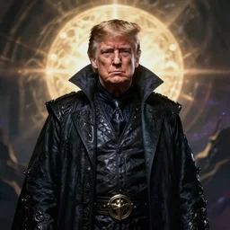 full body photograph of donald trump as an evil necromancer from dungeons and dragons, fantasy art, symmetrical hyper detailed face and body, cinematic, hyperdetailed illustration by greg rutkowski, depth of field, global illumination