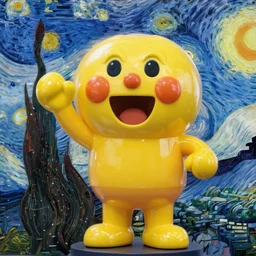 portrait of a giant shouting ( ( stay puft marshmallow man ) ) in the style of vincent van gogh intricate detail, low angle, blockbuster ghostbusters movie