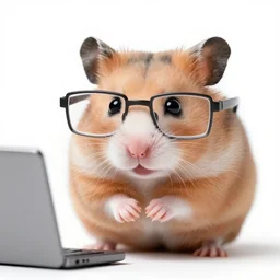 engineer hamster in tech glasses