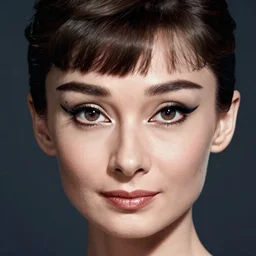 korean audrey hepburn with bionic eye, detailed cyberpunk portrait by tim doyle