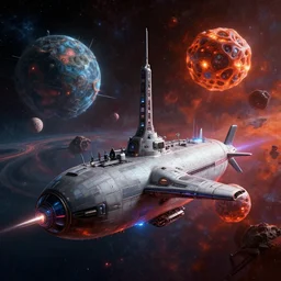artistic composition, rich colors, high contrast hyperreal deep space transhumanism station inspired by submarine, star citizen, oblivion, the expanse, mandelbulb, high tech, volumetric lighting