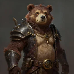 Freddy Fazbear, ultra wide lens shot , pretty, beautiful, DnD character art portrait, matte fantasy painting, DeviantArt Artstation, by Jason Felix by Steve Argyle by Tyler Jacobson by Peter Mohrbacher, cinematic lighting