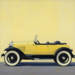 art deco painting of a 1 9 3 0 s automobile, side view