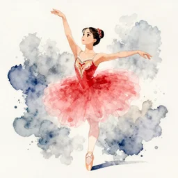 anime natalie portman ballet samurai, intricate watercolor portrait by greg rutkowski, trending on pixiv