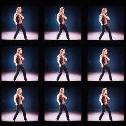 rick astley's dance is shown on the tv screens, screens everywhere