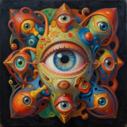 intricate five surrealism, oil on canvas, hdr, high detail, photo realistic, hyperrealism, matte finish, high contrast, 3 d depth, centered, masterpiece, vivid and vibrant colors, enhanced light effect, enhanced eye detail, artstationhd