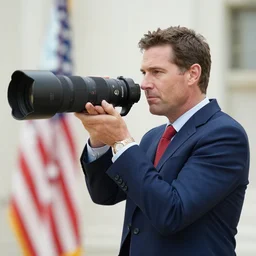 Daniel Larson as President of the United States, 100mm lens