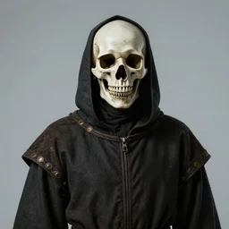 medieval wearing plague doctor skull death