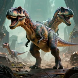 chris pratt character portrait, by don bluth, sci - fi environment, highly detailed, dinosaurs, dynamic shadows, 4 k, wallpaper - 1 0 2 4