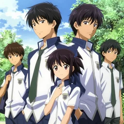 boy's love anime high school noon scene, high detail concept art, perfect proportions fine face, tall handsome guys, romantic undertones, avant designer uniform, vivid colors, realistic shaded lighting poster fantasy art ilya kuvshinov, sakimi, jeremy lipking and michael germash, makoto shinkai, loish and clamp style, best selling artist