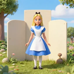 alice in wonderland, backdrops prop, outdoors, photo, 3 d render, 4 k, 8 k, high definition, vfx