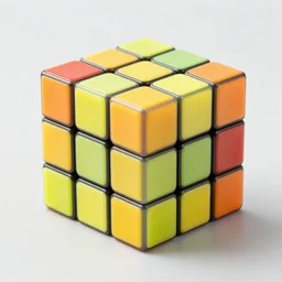 a rubik's cube made of fruits