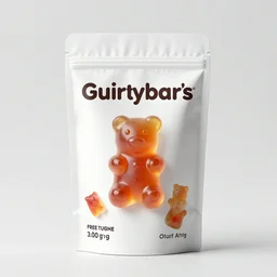 original design concept of a packaging for gummy bears, studio lighting, modern style