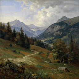 alps landscape, caspar david friedrich, turner, thomas cole
