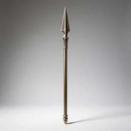 bronze spear, professional product shot, isolated on a pure white background, centered, entire object in frame, sharp focus, soft studio lighting