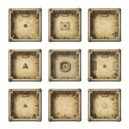 dungeon map by dysonlogos, nine rooms, map of osr dungeon