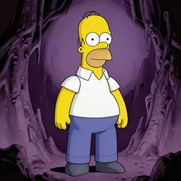 A terrifying eldritch Homer Simpson by Micheal Whelan and Wayne Barlowe