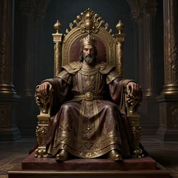 Detailled Digital art of the throne room Byzantine Imperial matte finish, ominous dramatic