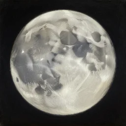 mare tranquillitatis on the moon, lunar surface in the style of hudson river school of art, oil on canvas