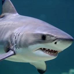 very detailed close up shark on color photograph  8k