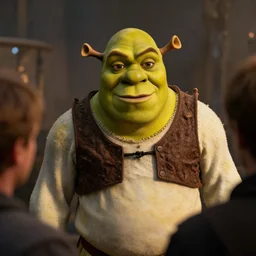 behind the scenes, high resolution cinestill photo of shrek on the set of the titanic, realistic faces, dramatic lighting, sharp focus,