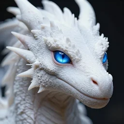 realistic blue eyes white dragon