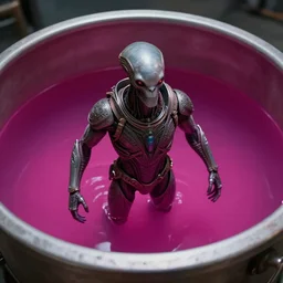 movie still frame, guild navigator mutant floating inside a vat of magenta fluid, intricate details, beautiful composition, 8 k, cgi, by ridley scott, james cameron, zack snyder and michael bay