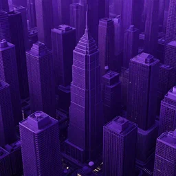 bladerunner city, dense architecture, deep purple tones, building conglomerates, apartments, high detail, c 4 d, octane, realistic