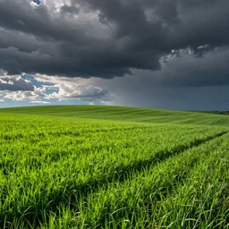 an open field, full color