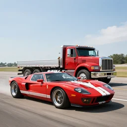 a trophy truck mixed with a 1 9 6 6 ford gt 4 0, professional photography, wide angle
