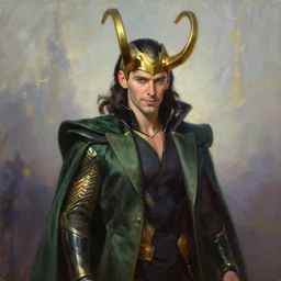 Steve Harvey as Loki, Fantasy oil painting