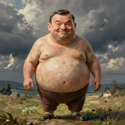 big chungus as mr. bean painted by greg rutkowski