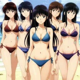 pretty anime girls in bikinis wellcome collection, wikipedia, alamy, 1 8 5 4, finely detailed perfect art, gapmoe yandere grimdark, trending on pixiv fanbox, painted by greg rutkowski makoto shinkai takashi takeuchi studio ghibli
