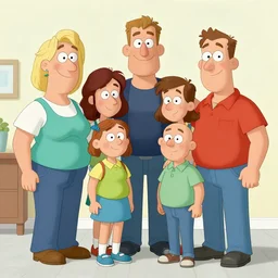 the american dream cartoonised family satire