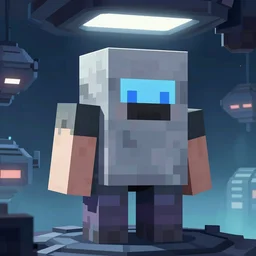 minecraft deep dark warden in amongus spaceship digital painting, hyper concept art, smooth, crisp sharp focus, simple draft aaa unreal artstation