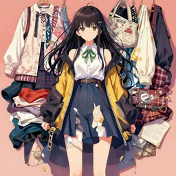 anime girl wearing lots of clothes