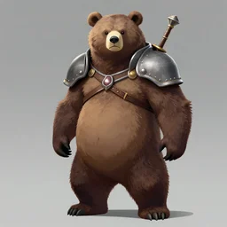 image of a bear enemy, in the style of final fantasy 9 concept art, high resolution